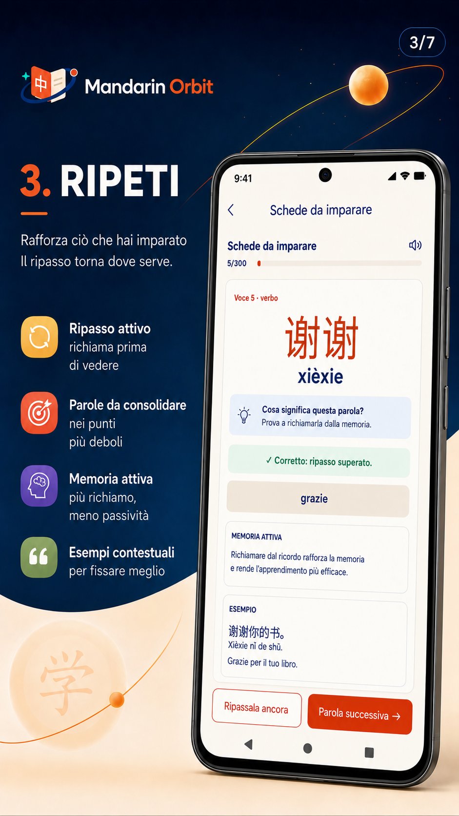 Ripeti: richiamo attivo, parole da consolidare ed esempi contestuali